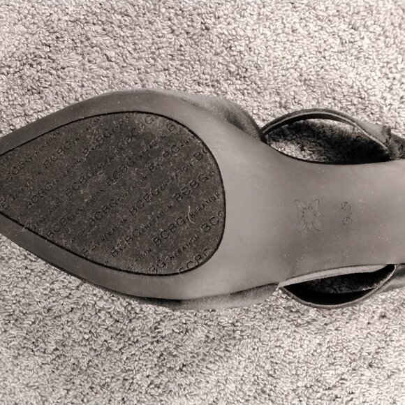 BCBGeneration Shoes Womens Size 6.5 Black Rhinestone Bows Pointed Toe Mule Heels - Picture 9 of 11